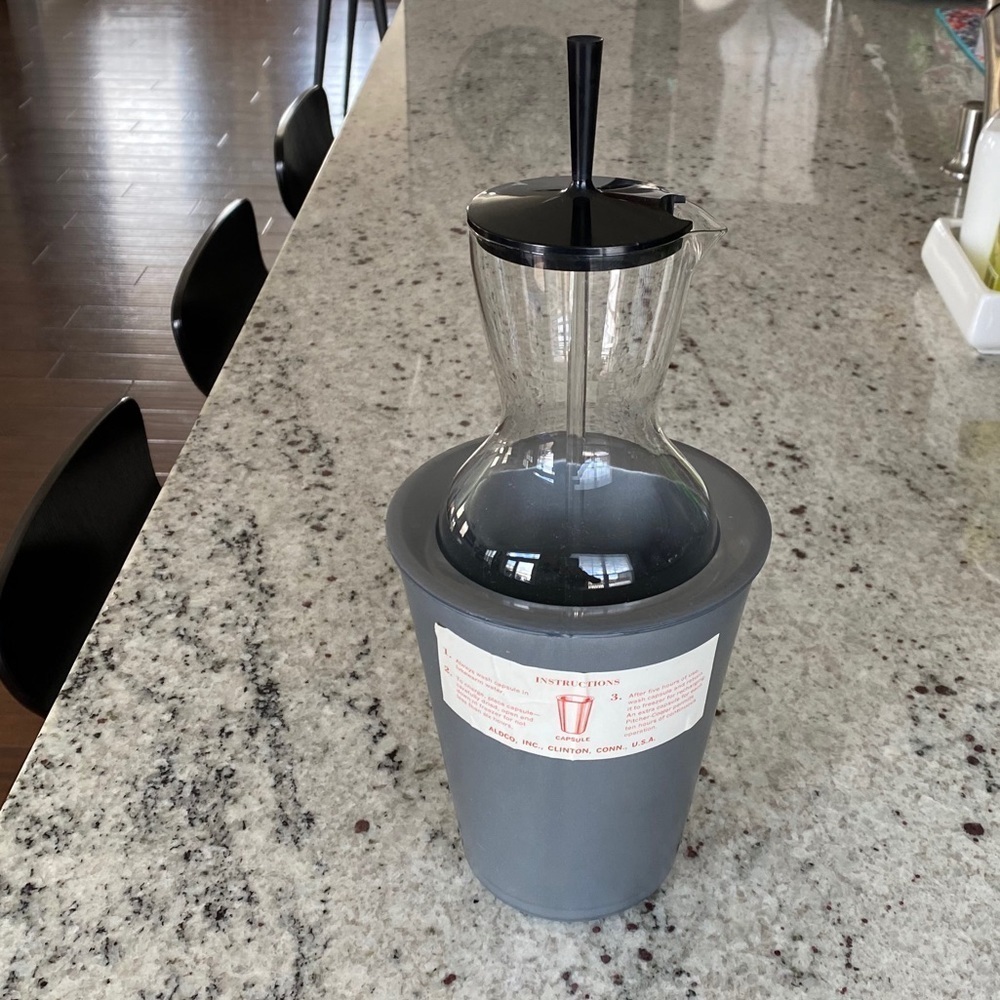 VTG 1950s Glacier Ware Pitcher Cooler By Aldco Inc